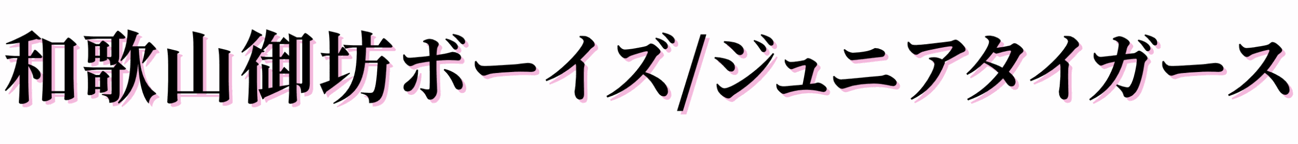 和歌山御坊ボーイズ／ジュニアタイガース